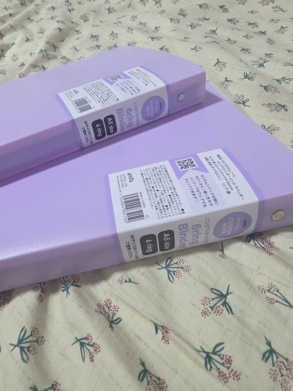 Amifa A5 6-Ring Binder Set of 2 Pastel Purple Kpop Photocard Storage